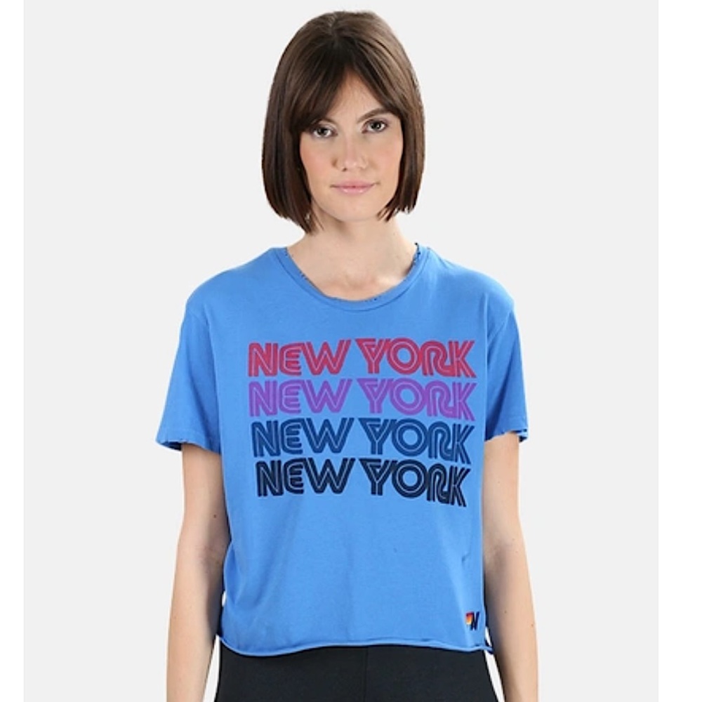 Aviator Nation T-shirt In Vintage Blue medium